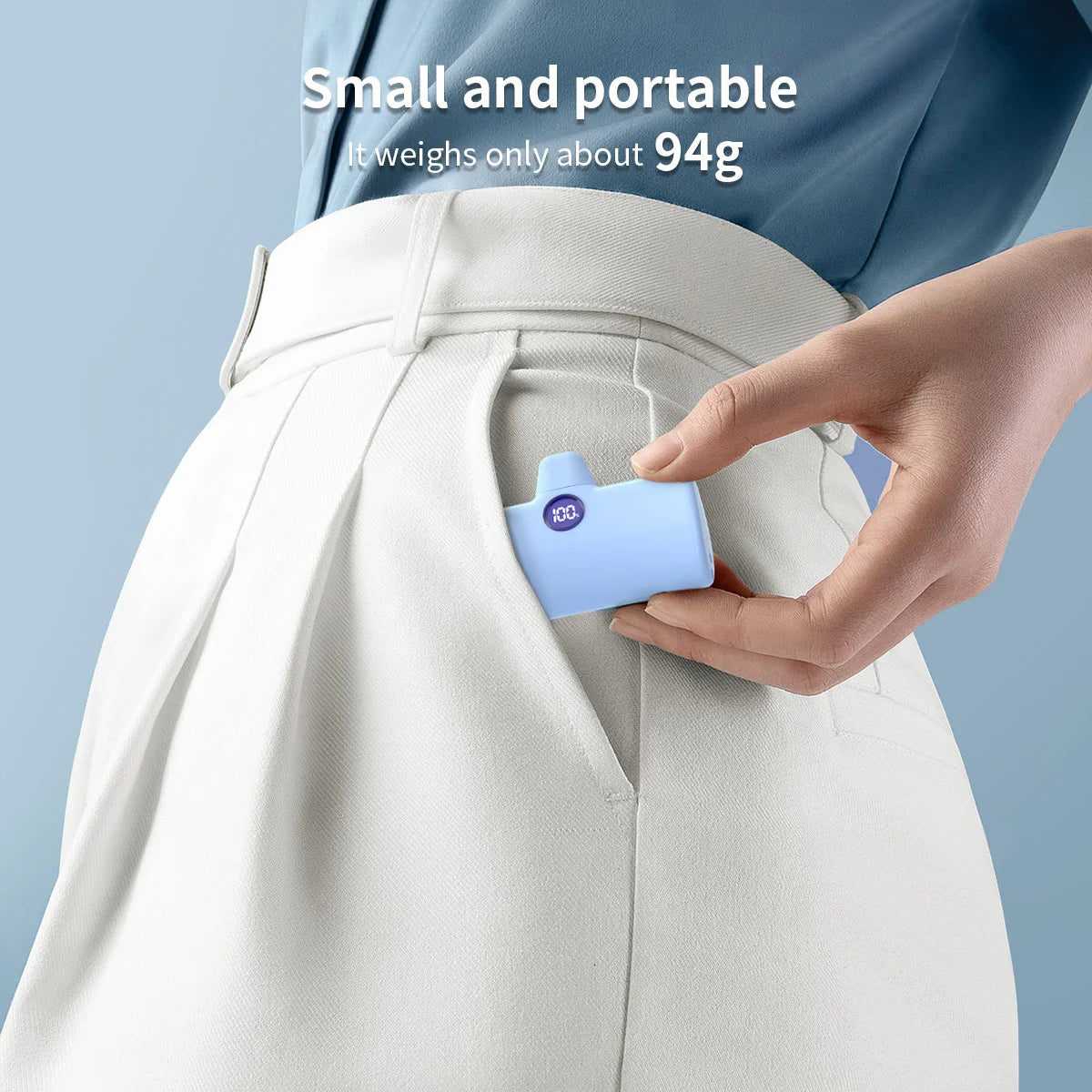 Mini Plug-In Power Bank, 5,000 mAh