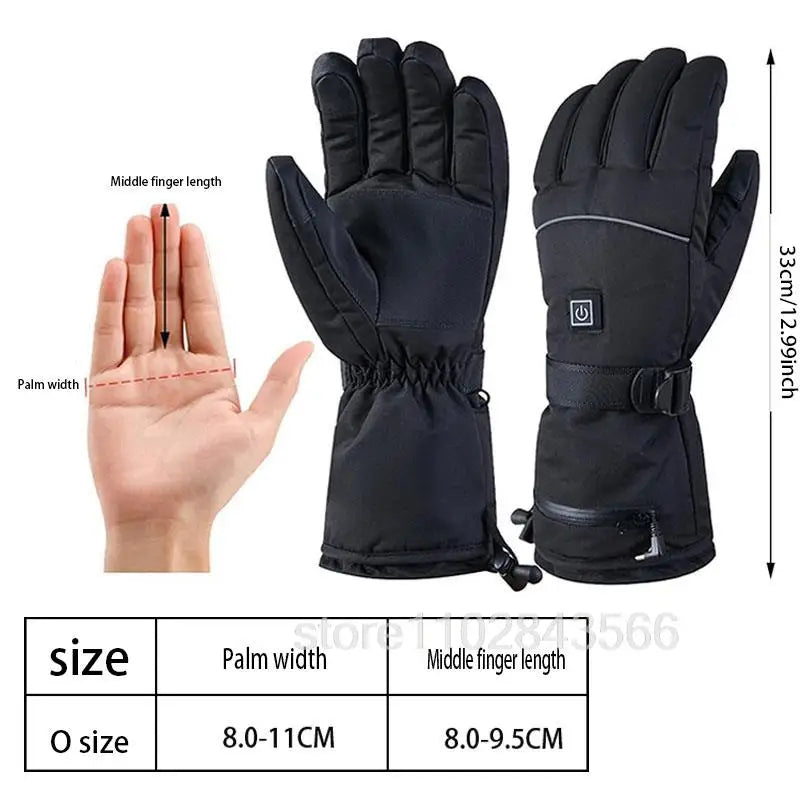 Heated Winter Gloves with Battery Box