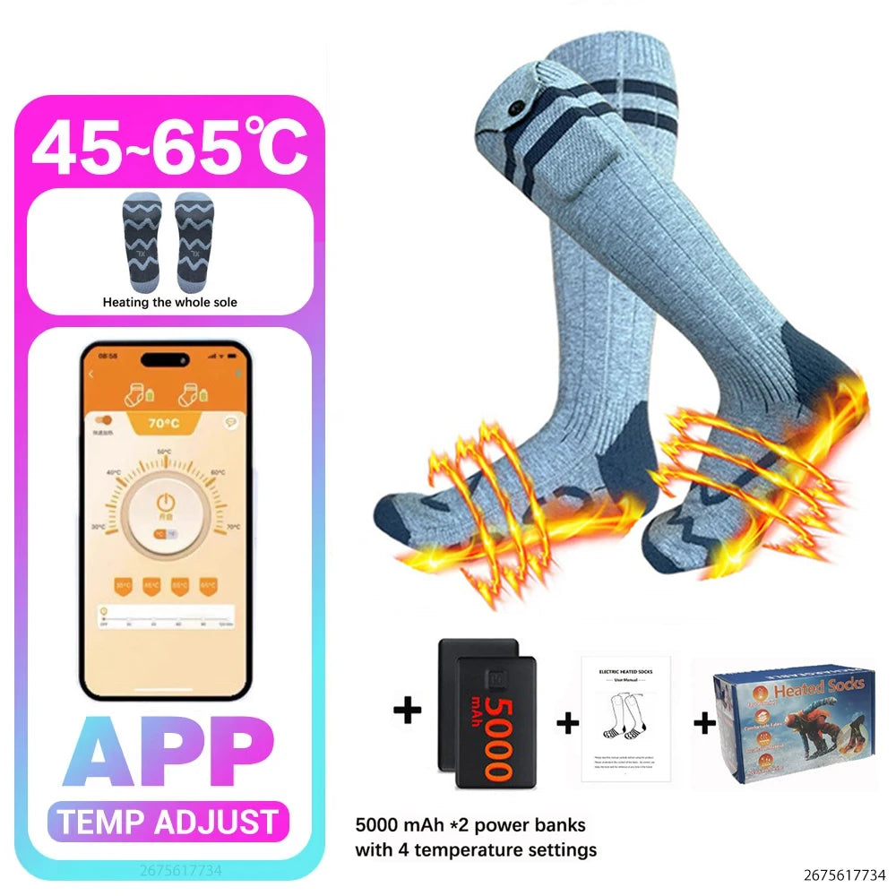 Rechargeable Heated Socks, 5,000 mAh