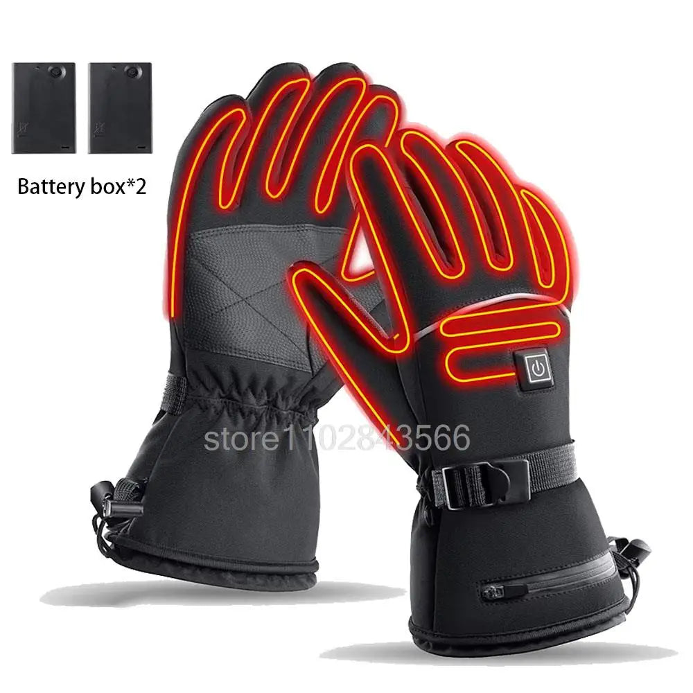 Heated Winter Gloves with Battery Box