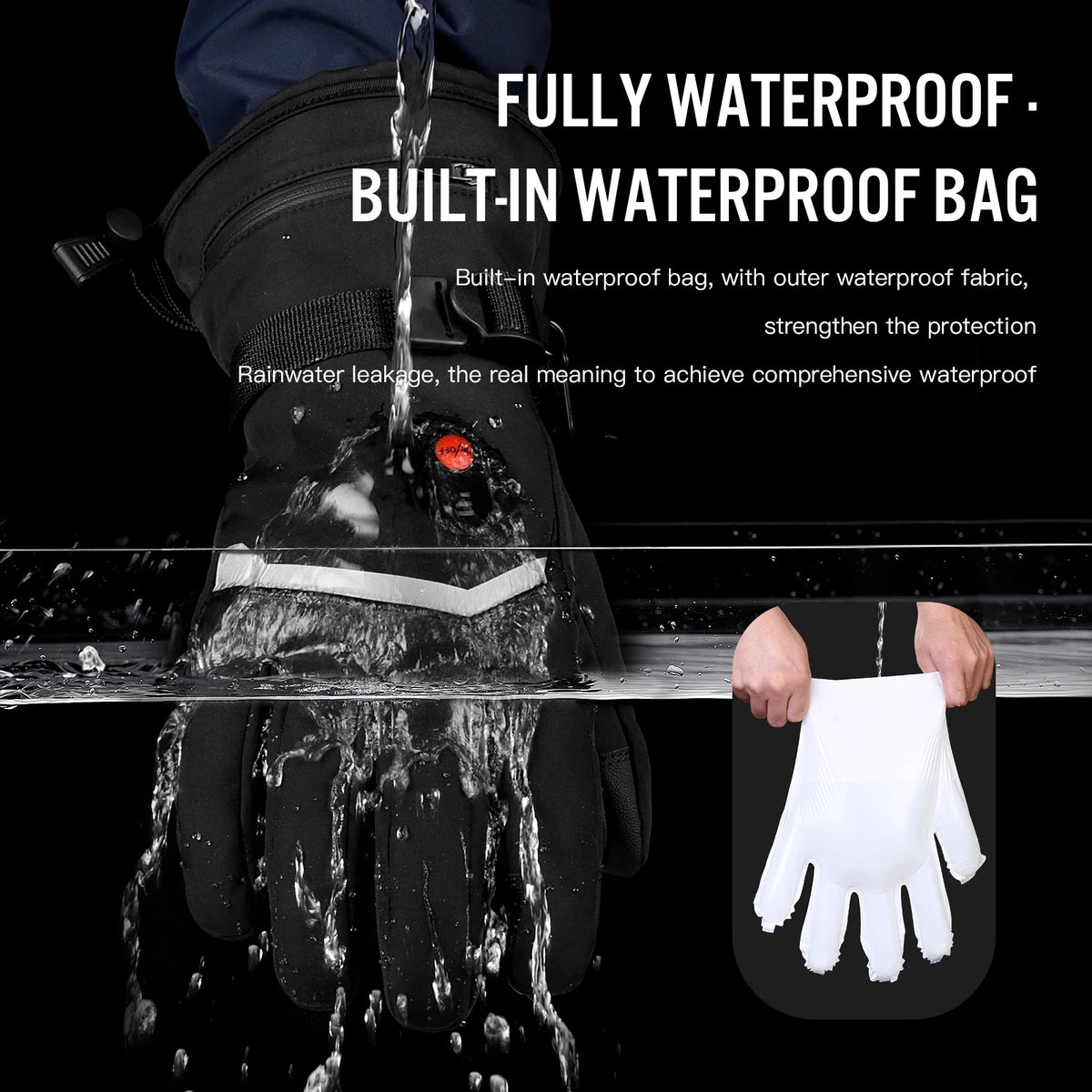 Heated Waterproof Motorcycle Gloves