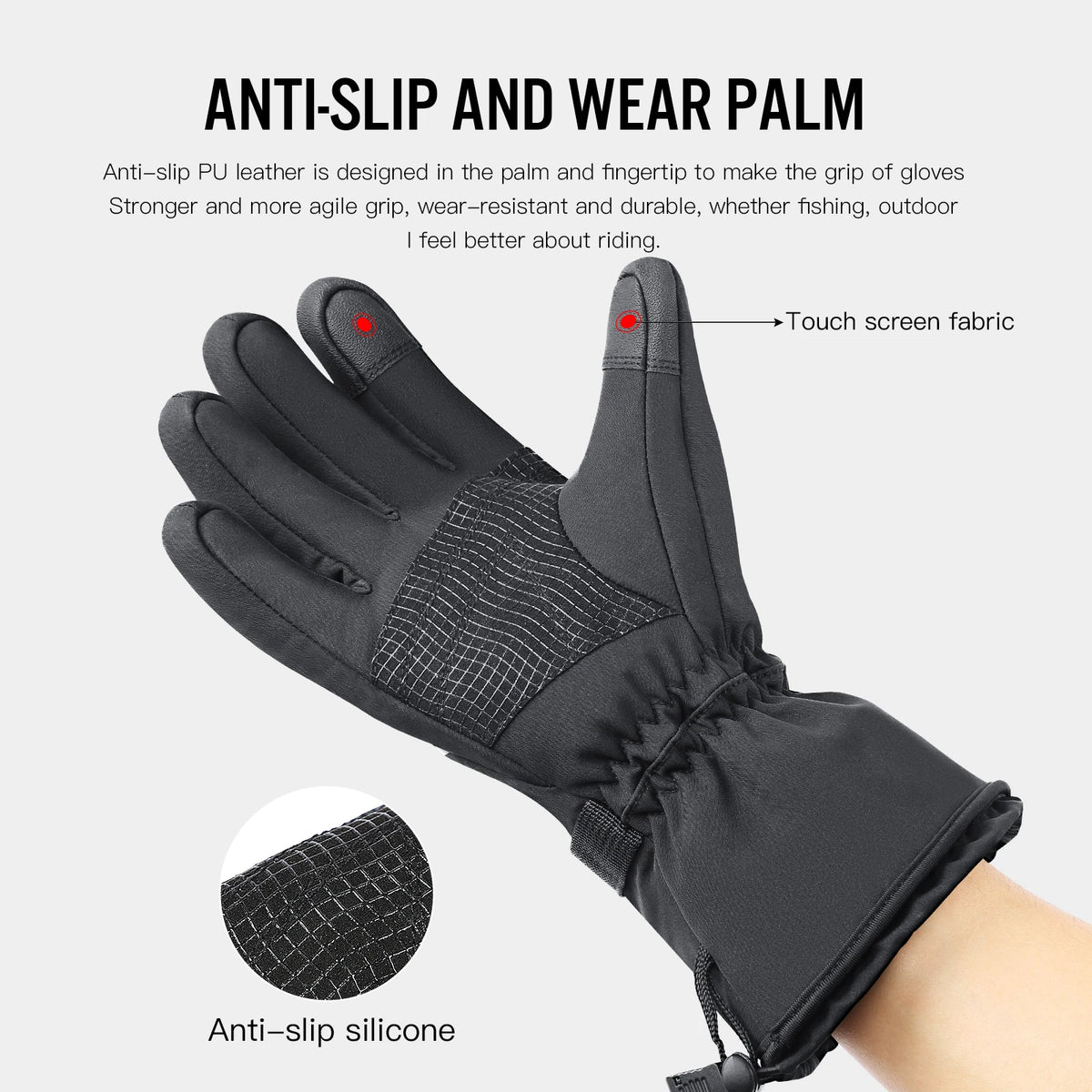 Heated Waterproof Motorcycle Gloves