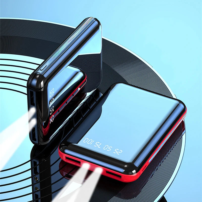 Mini LED Power Bank, 10,000 or 20,000 mAh
