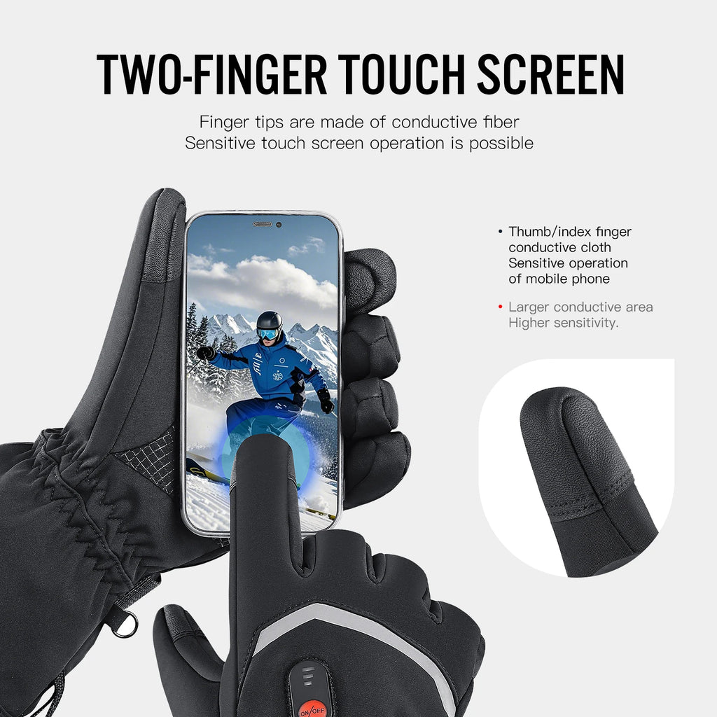 Heated Waterproof Motorcycle Gloves