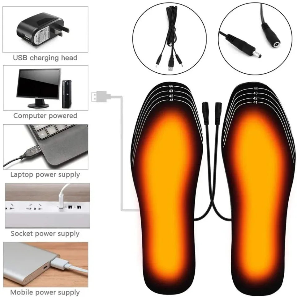 USB Heated Insoles, Cut to Fit
