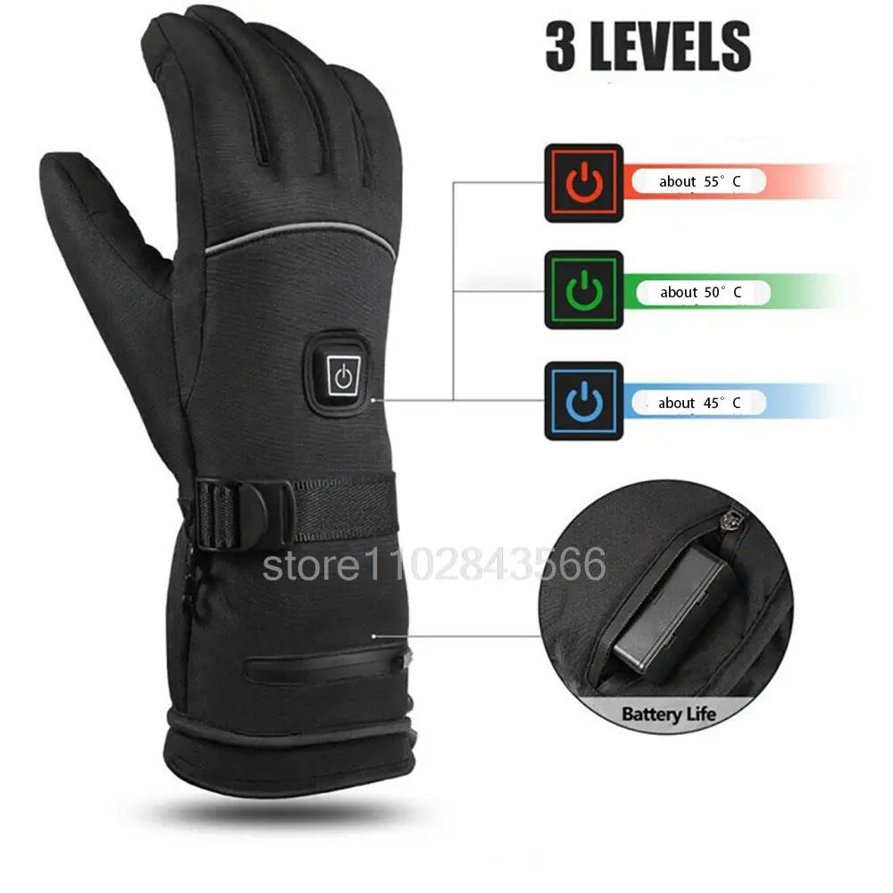Heated Winter Gloves with Battery Box