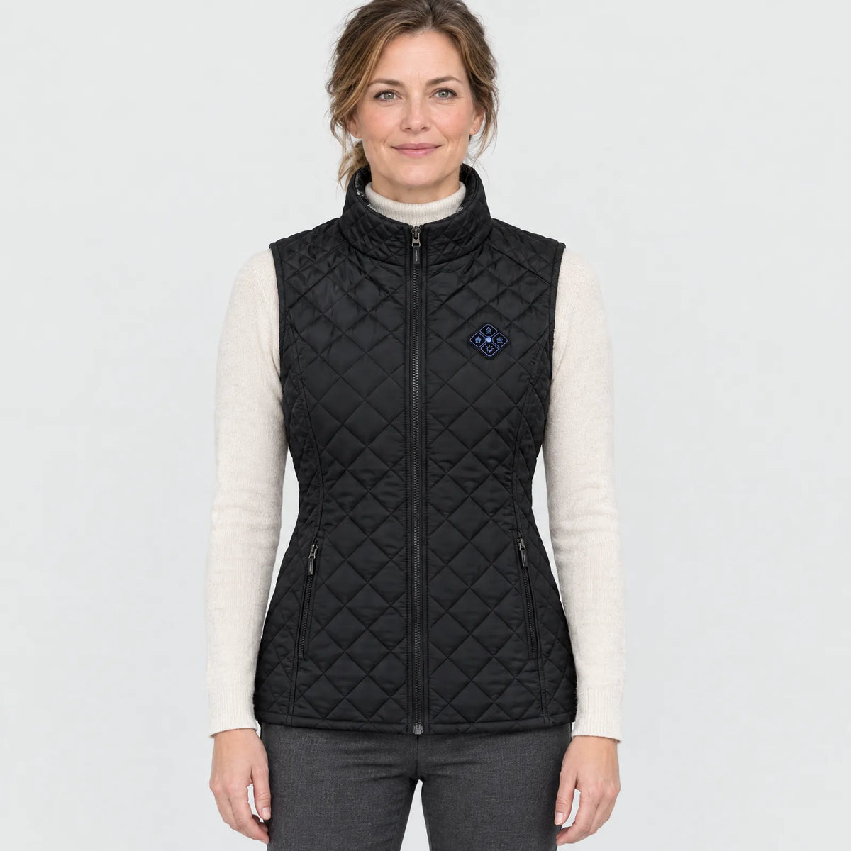 Women's Heated Quilted Vest with 21 Heating Zones