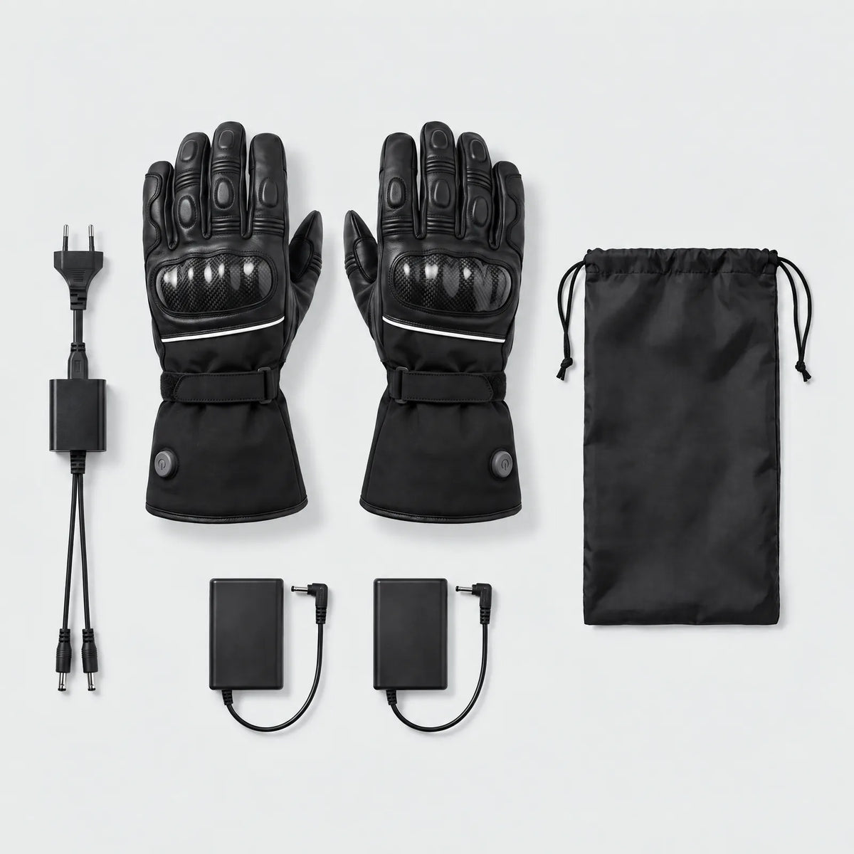 Heated Leather Motorcycle Gloves