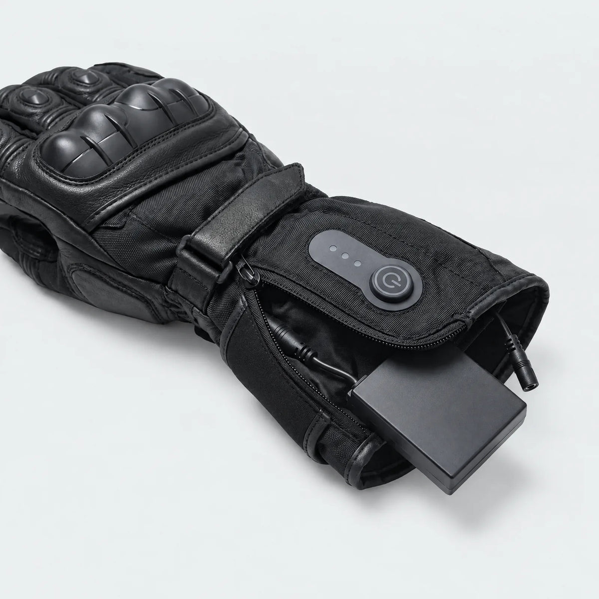 Heated Leather Motorcycle Gloves