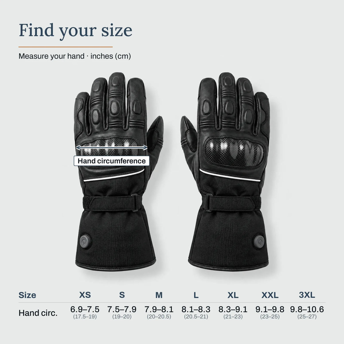 Heated Leather Motorcycle Gloves