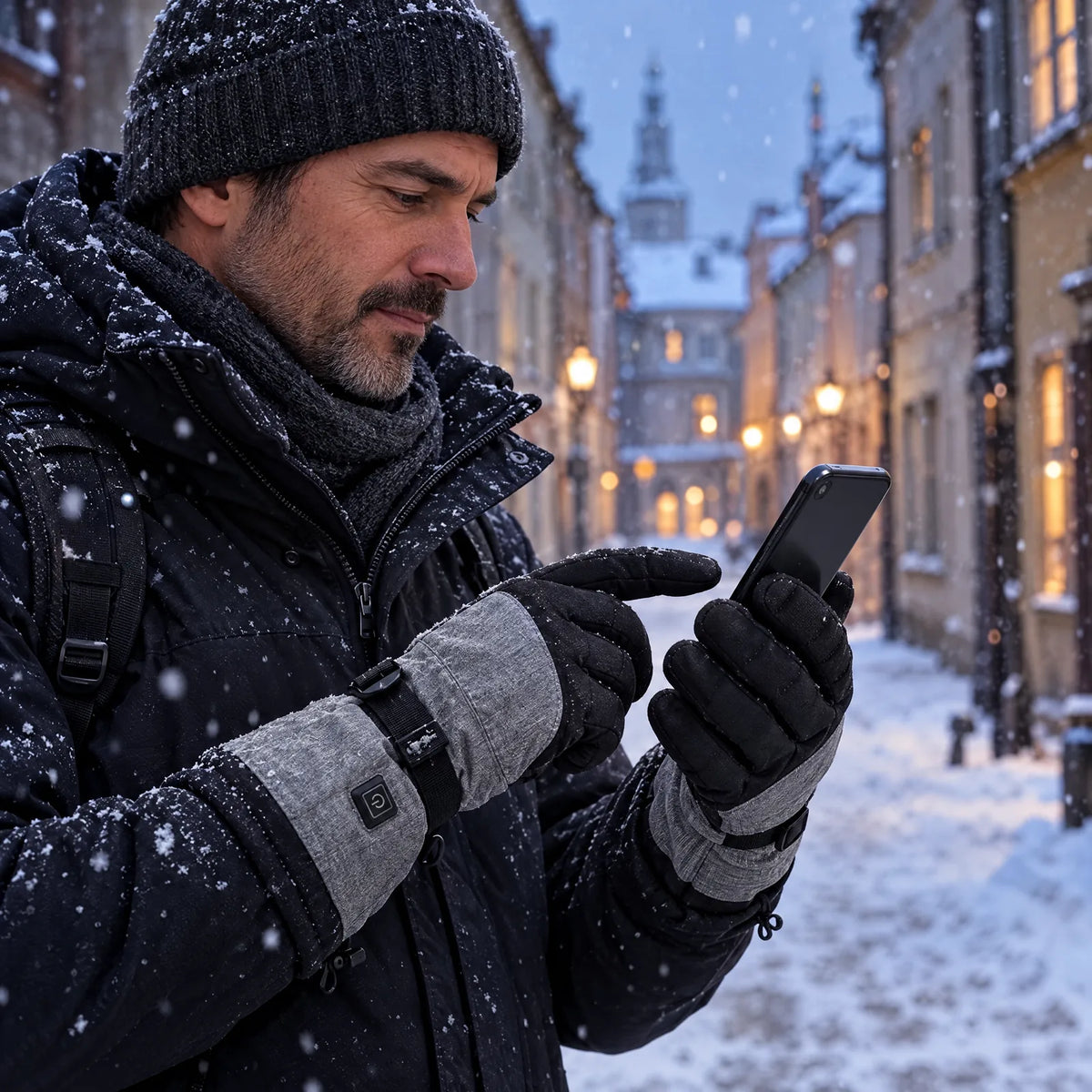 Heated Winter Gloves with Cuff Batteries