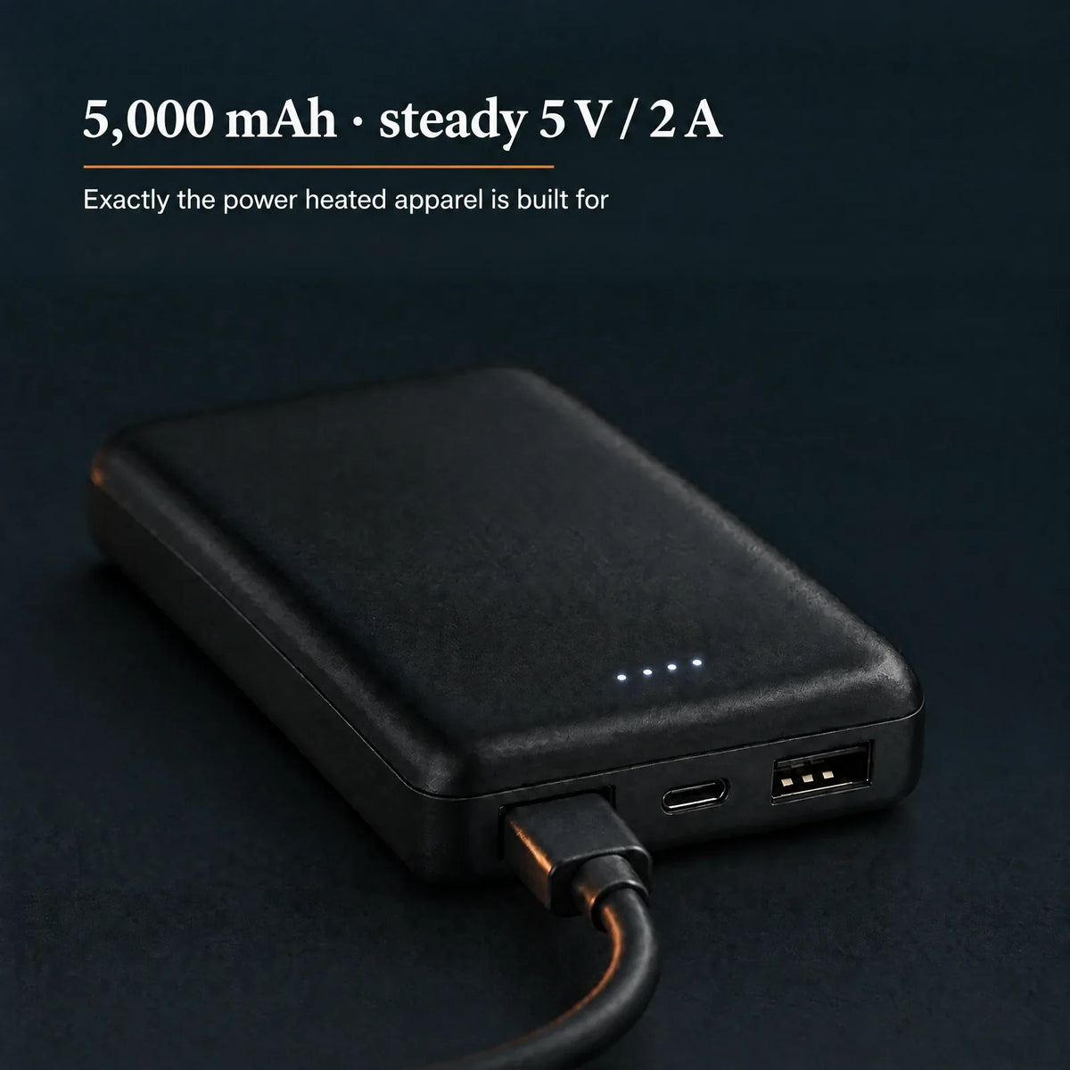 Power Bank 5,000 mAh for Heated Apparel