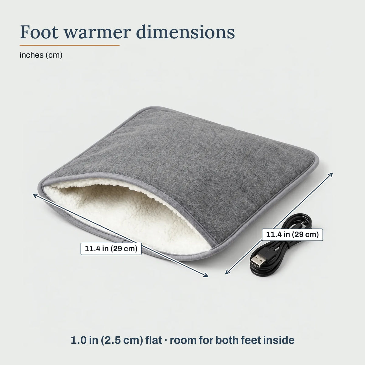 USB Foot Warmer with Washable Cover