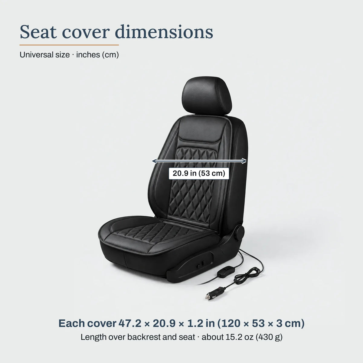 Heated Car Seat Cover, 12 V
