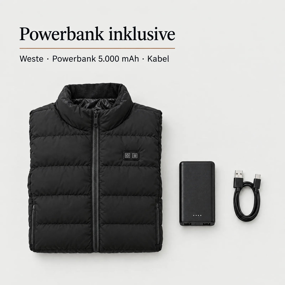 Heated Vest with 9 Heating Zones