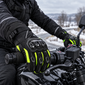 Winter Motorcycle Gloves in use