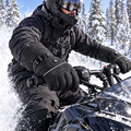 Heated Winter Riding Gloves in use