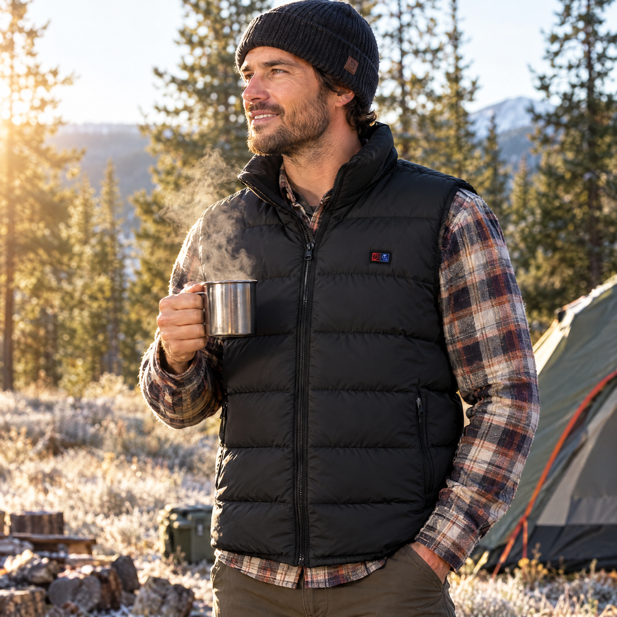 Heated Vest in use