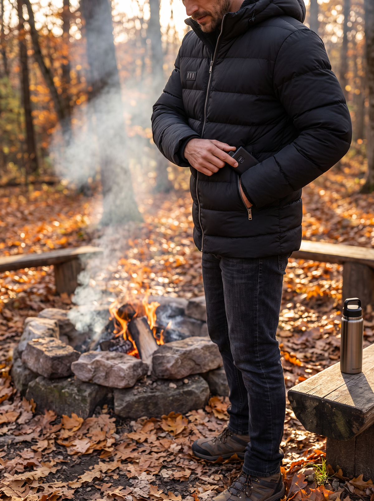 Heated Hooded Parka lifestyle image 2