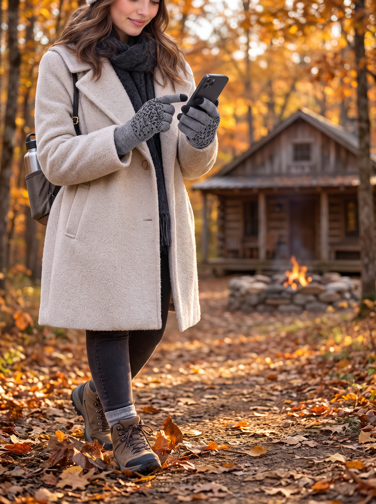 USB Heated Knit Touchscreen Gloves lifestyle image 3