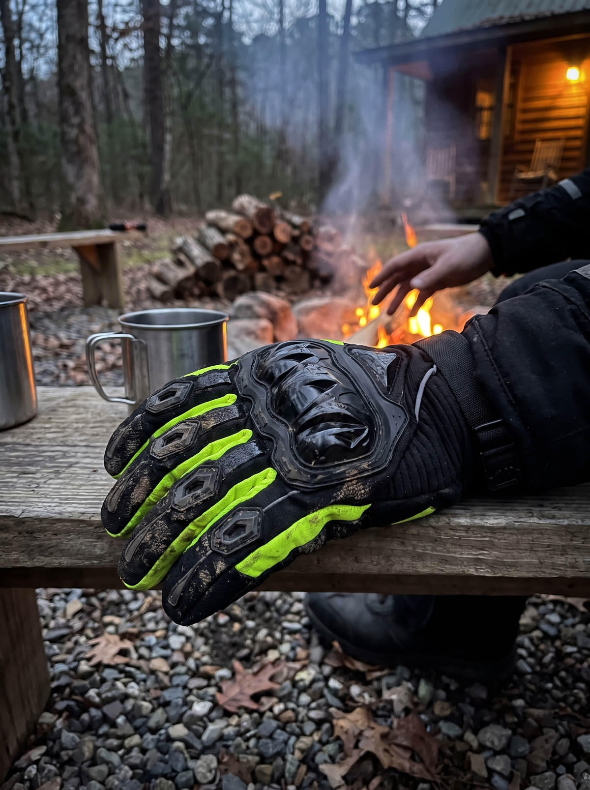 Winter Motorcycle Gloves lifestyle image 2