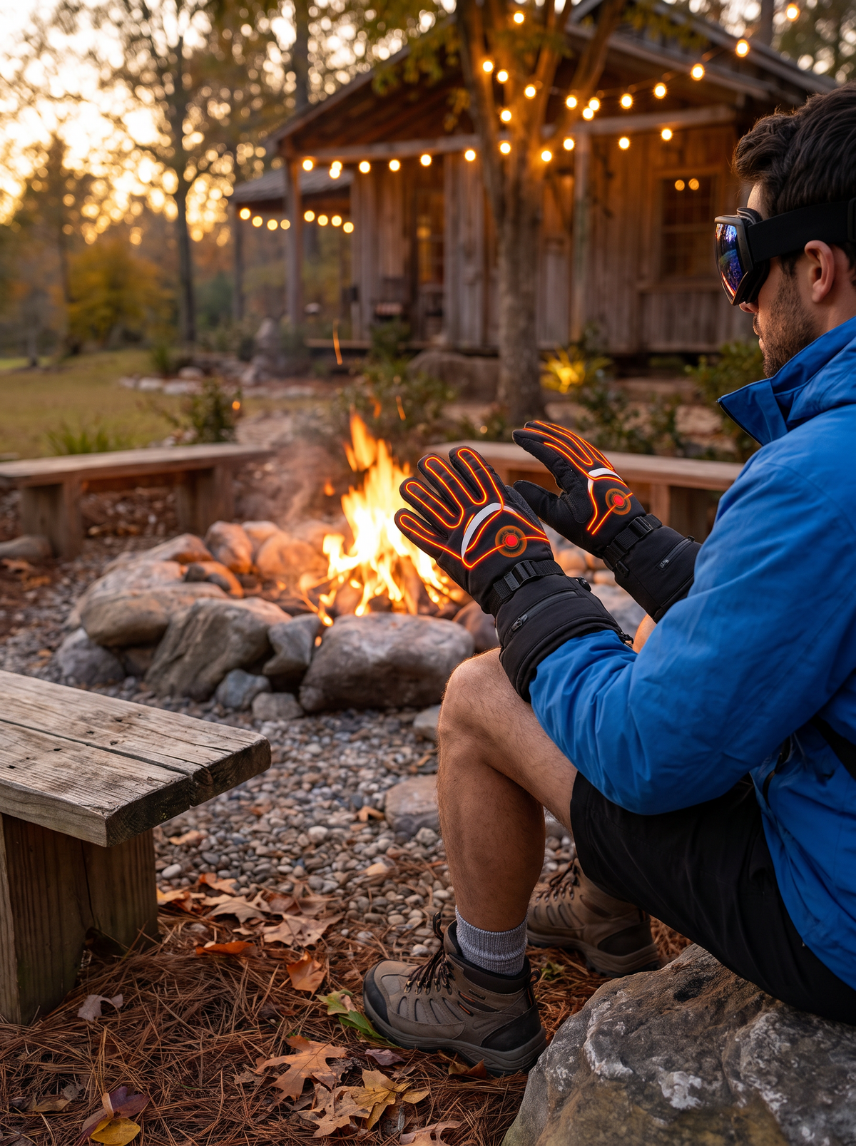 Heated Waterproof Ski Gloves lifestyle image 1