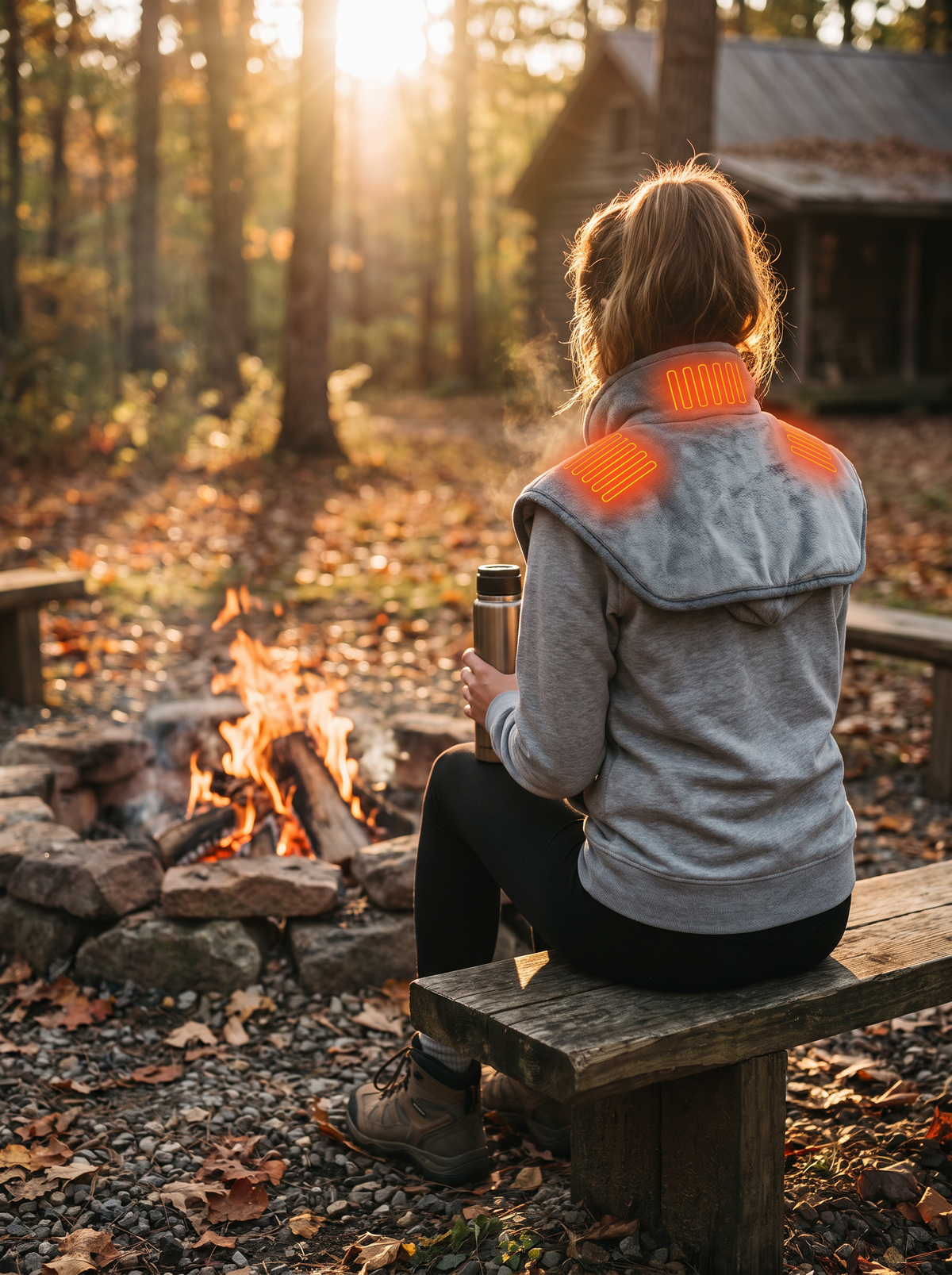 USB Heated Neck and Shoulder Pad lifestyle image 1