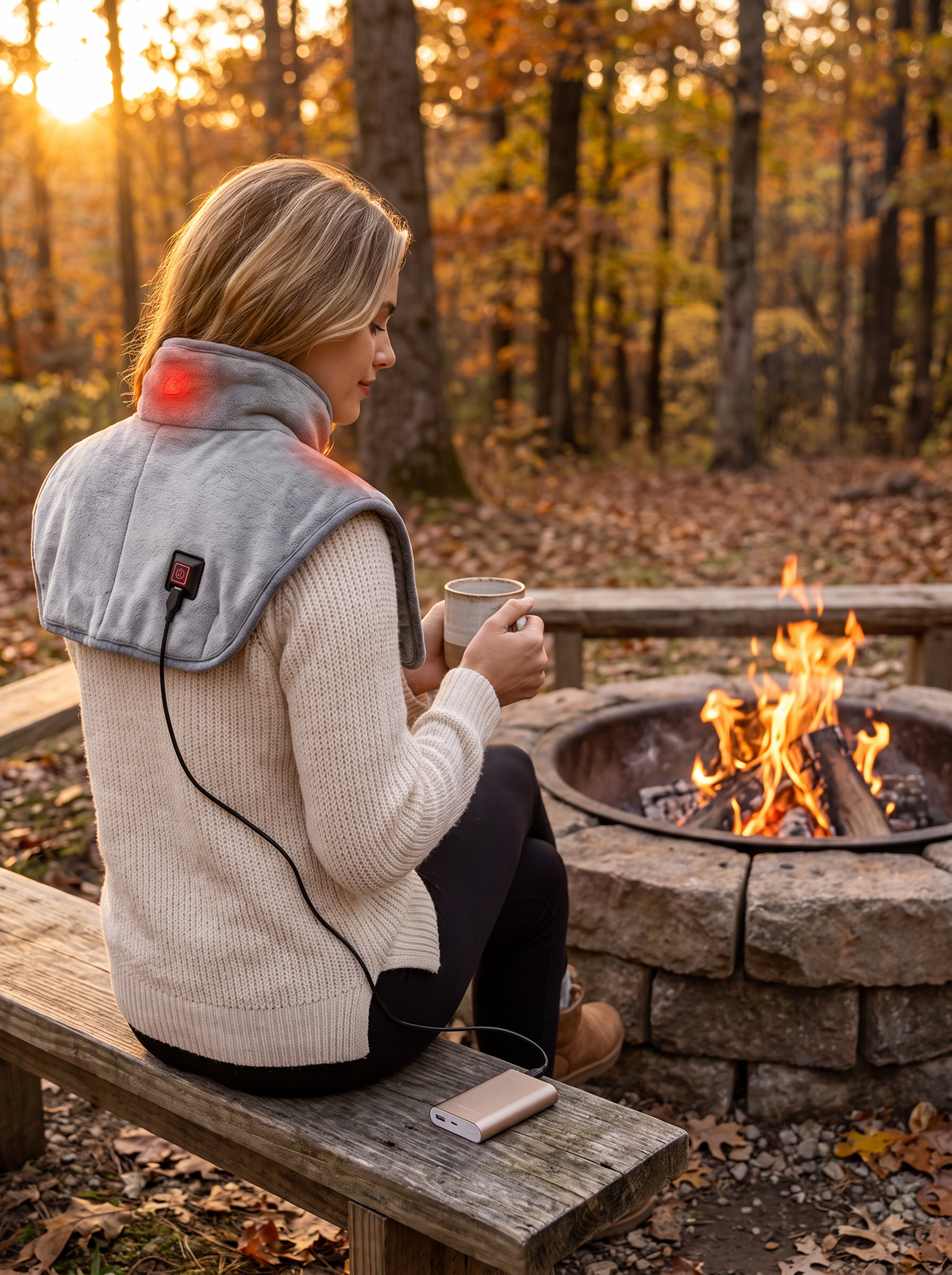 USB Heated Neck and Shoulder Pad lifestyle image 2