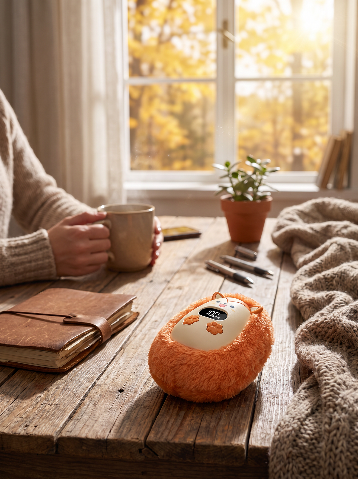 Plush Rechargeable Hand Warmer lifestyle image 3