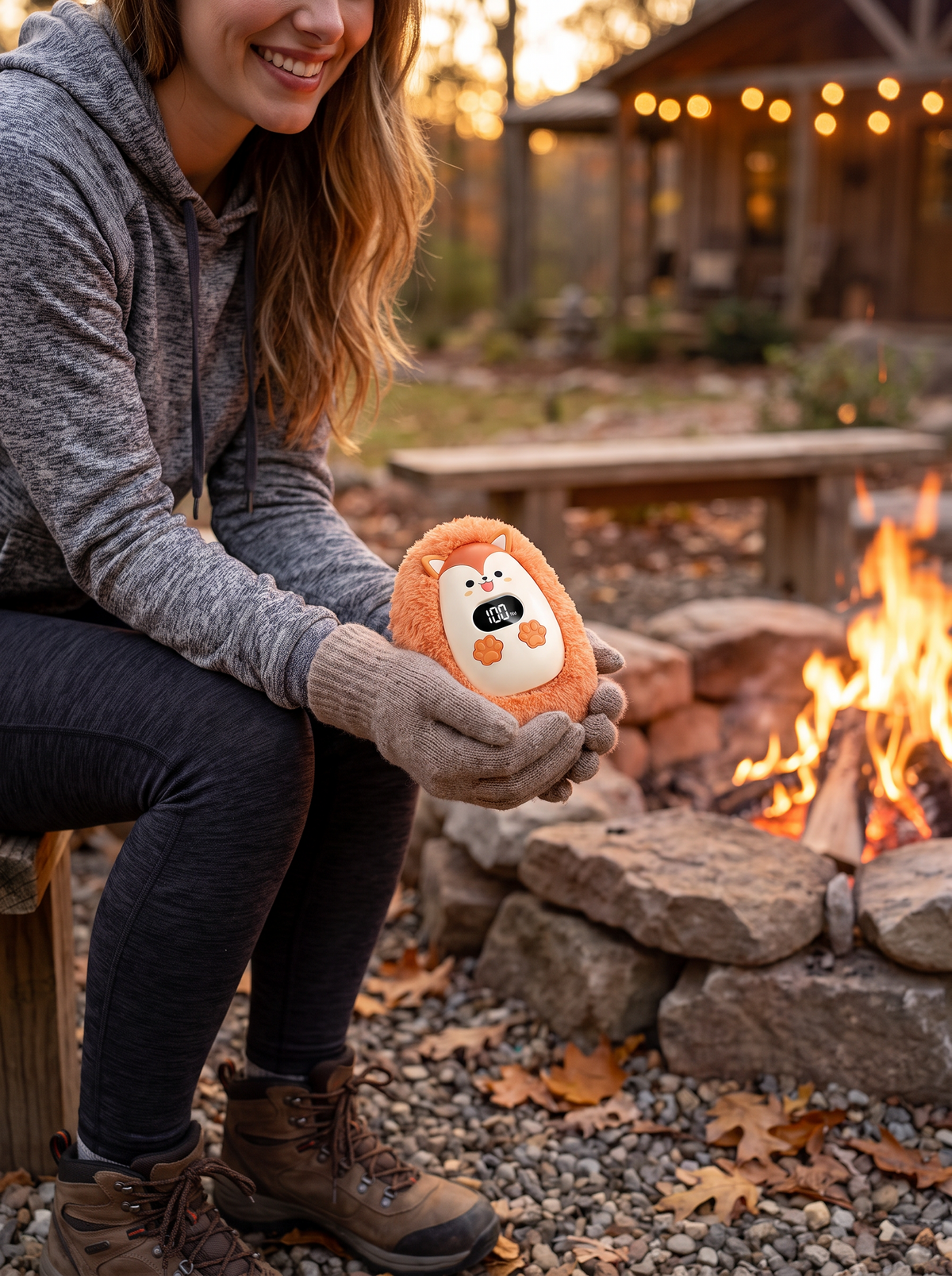 Plush Rechargeable Hand Warmer lifestyle image 1